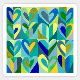 Blue Hearts Sticker